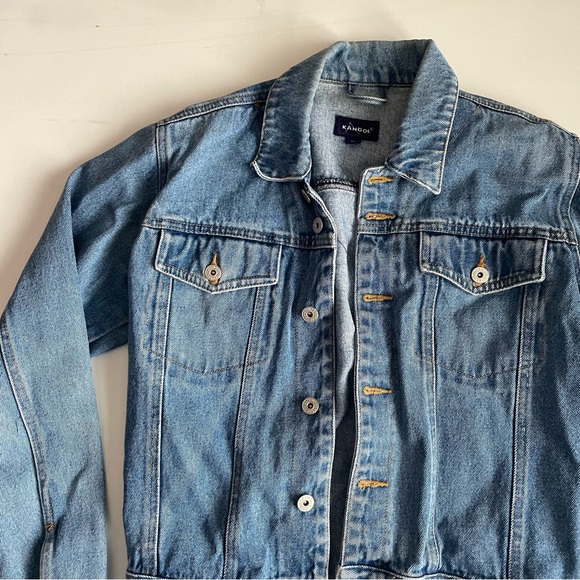 SMALL | VINTAGE KANGOL | Boxy realxed fit denim jacket, hip length - Picture 2 of 7